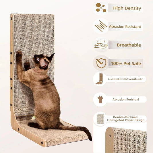 Cat Scratching Board, Large Vertical L-Shaped