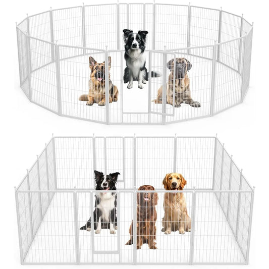 Dog Playpen, 40" Height 16 Panels Fence