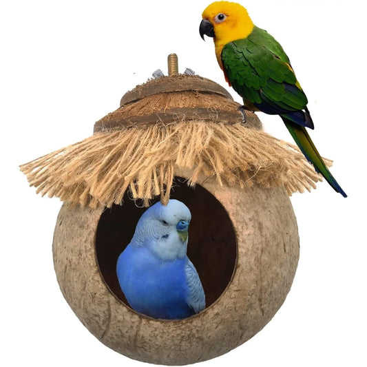 Natural Coconut Fiber Hanging Birdhouse